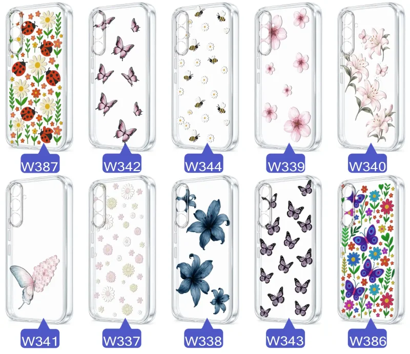 Kolekcja etui wiosennych Samsung Galaxy A56 5G – różnorodne wzory kwiatki, motylki, pszczółki, biedronki