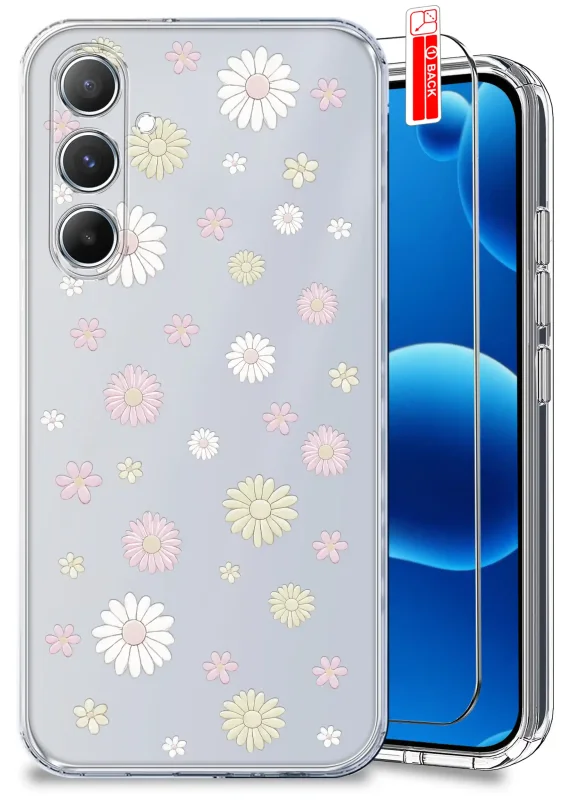 Etui wiosenne do Samsung Galaxy S24+ Plus przezroczyste z motywem kwiatków