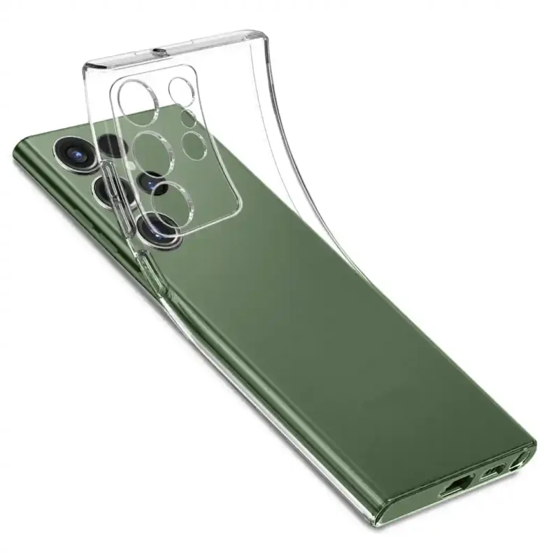 Elastyczne etui silikonowe Clear Case do Samsung Galaxy S23 Ultra – transparentna struktura i dopasowanie do obudowy