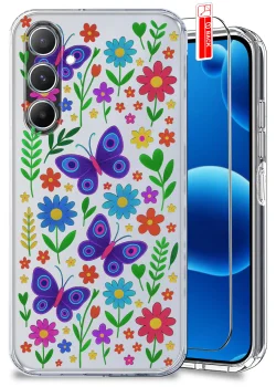 Etui do Samsung Galaxy A17 | A18 | A26 5G przezroczyste różne wzory wiosenne ze szkłem