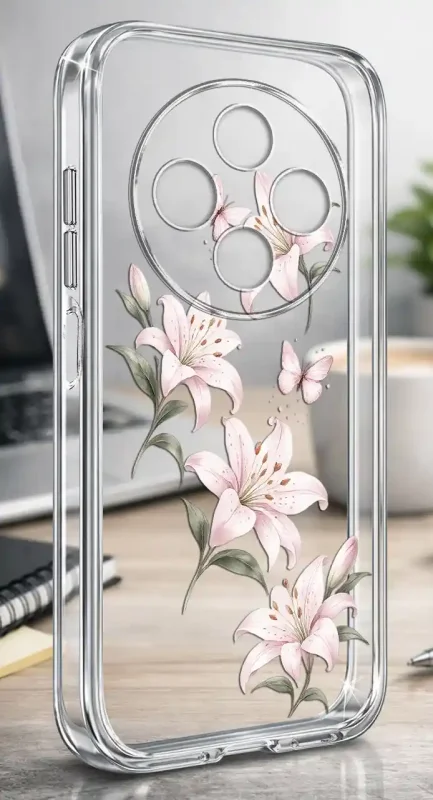 Przezroczyste etui wiosna Xiaomi Redmi 14C z kwiatkami
