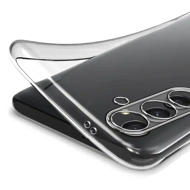 Elastyczne etui silikonowe Clear Case do Samsung Galaxy M55 5G – transparentna struktura i dopasowanie do obudowy