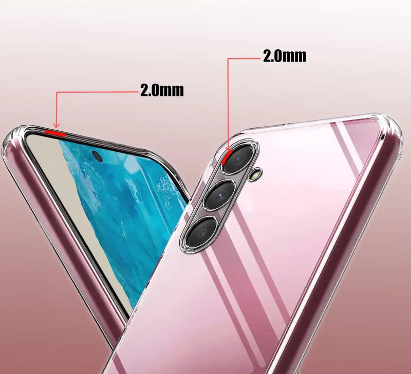 Etui Clear Case do Samsung Galaxy M35 5G – podwyższone ranty 2.0 mm chroniące ekran i aparat