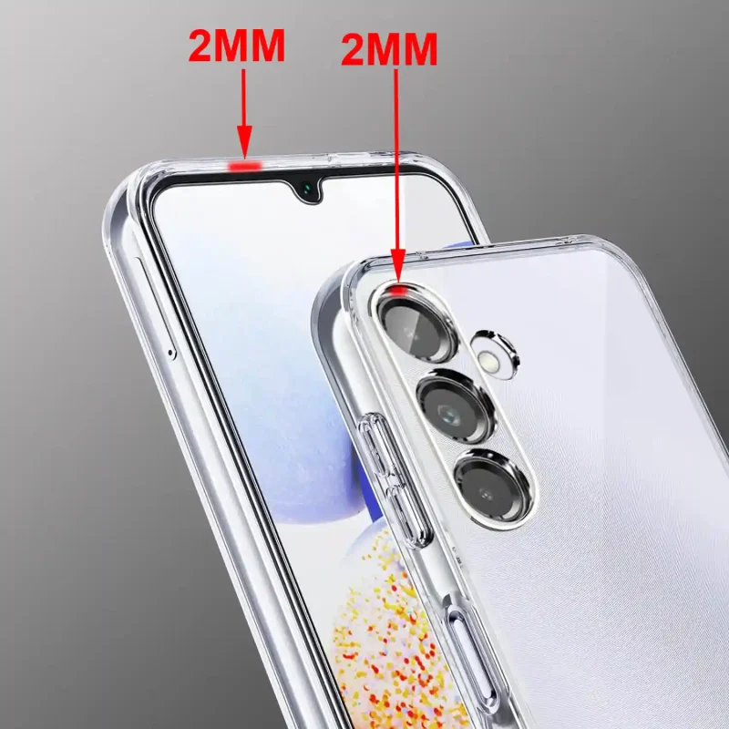 Etui Clear Case do Samsung Galaxy M15 – podwyższone ranty 2.0 mm chroniące ekran i aparat