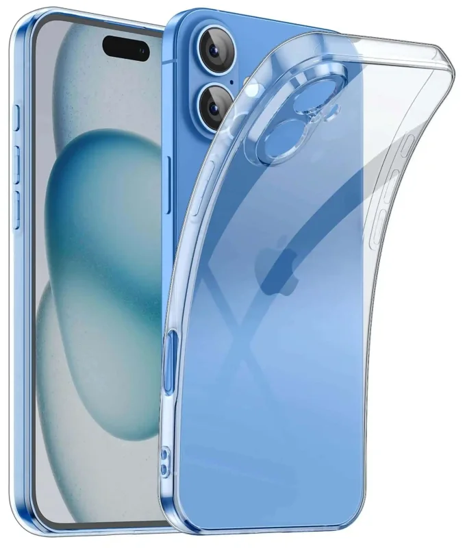 Elastyczne etui silikonowe Clear Case do iPhone 16 – transparentna struktura i dopasowanie do obudowy