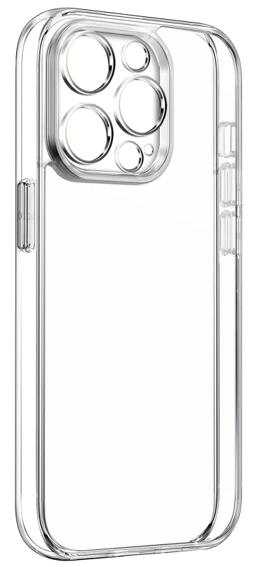 Transparentne etui ochronne do iPhone 15 Pro Max – widok samego case’a z wycięciem na aparat i porty