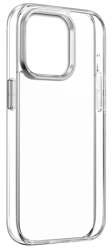 Transparentne etui ochronne do iPhone 15 Pro – widok samego case’a z wycięciem na aparat i porty