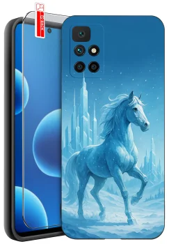 Etui do Xiaomi Redmi 10 różne wzory z koniem ze szkłem