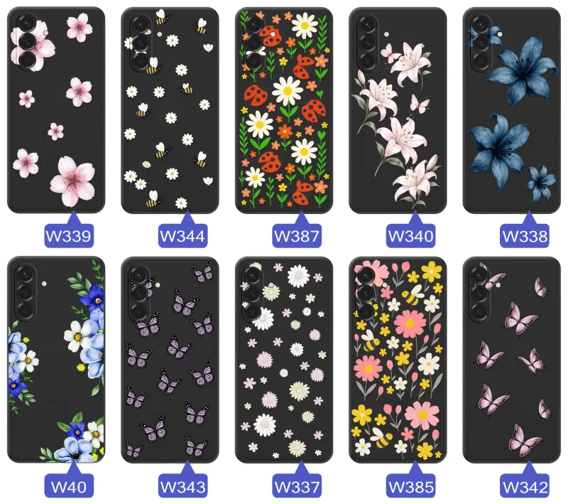Kolekcja etui wiosennych Samsung Galaxy A36 5G – wzory kwiaty, motylki, pszczółki, biedronki