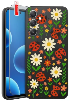 Etui do Samsung Galaxy A55 5G różne wzory wiosenne ze szkłem