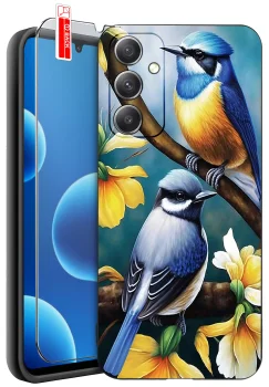 Etui do Samsung Galaxy A15 5G różne wzory wiosenne ze szkłem