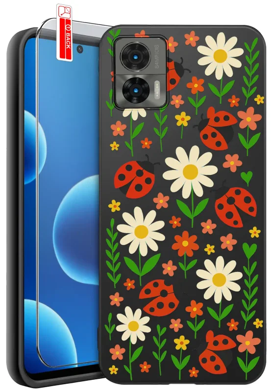 Etui wiosenne do Motorola Edge 30 Neo z kwiatkami