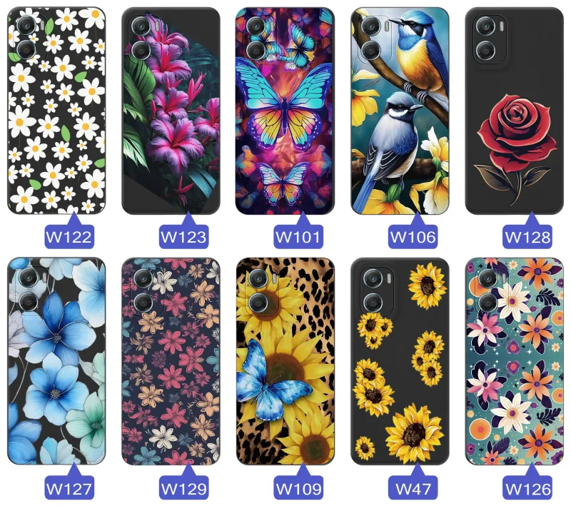 Kolekcja etui wiosna Motorola G06 / G06 Power – wiosenne wzory kwiaty owady i motywy natury