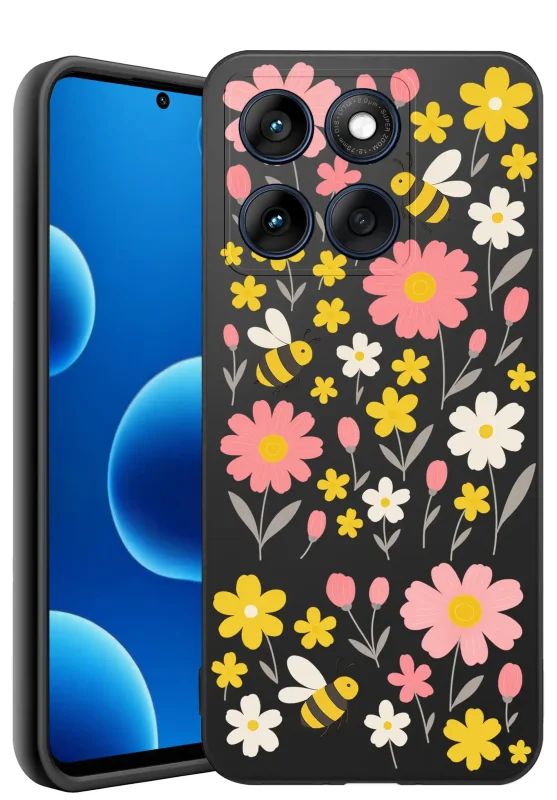 Etui wiosenne do Motorola Edge 60 Pro z kwiatkami