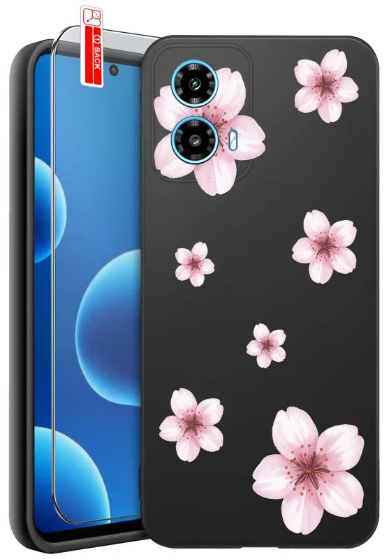 Etui wiosenne do Motorola G34 5G z kwiatkami