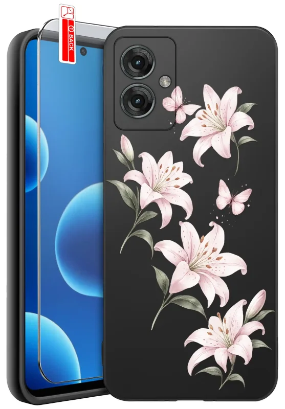 Etui wiosenne do Motorola Moto G55 5G z kwiatkami
