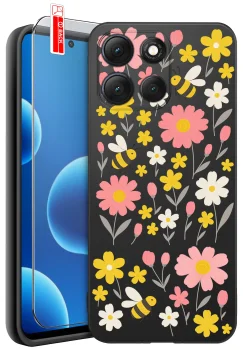 Etui do Motorola Moto G86 różne wzory wiosenne ze szkłem