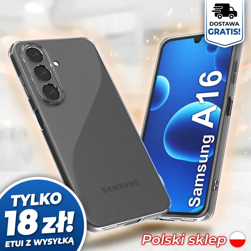 Wzmocniona ochrona aparatu w etui przezroczystym do Samsung Galaxy A16 - darmowa wysyłka, polski sklep