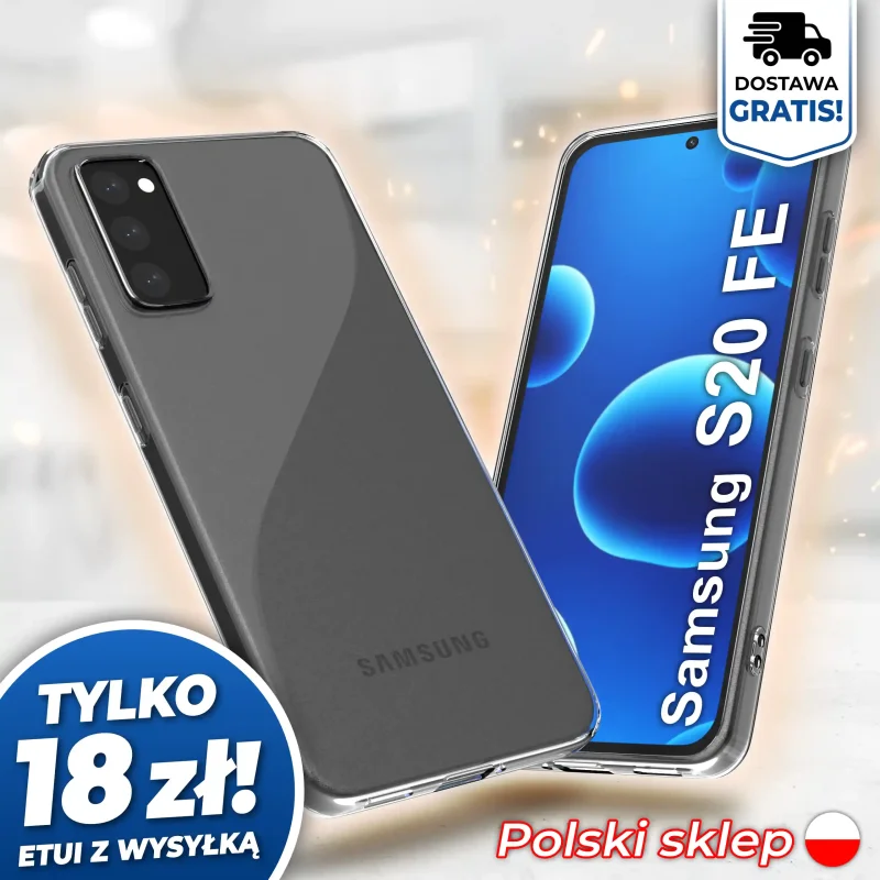 Wzmocniona ochrona aparatu w etui przezroczystym do Samsung Galaxy S20 Fe - darmowa wysyłka, polski sklep