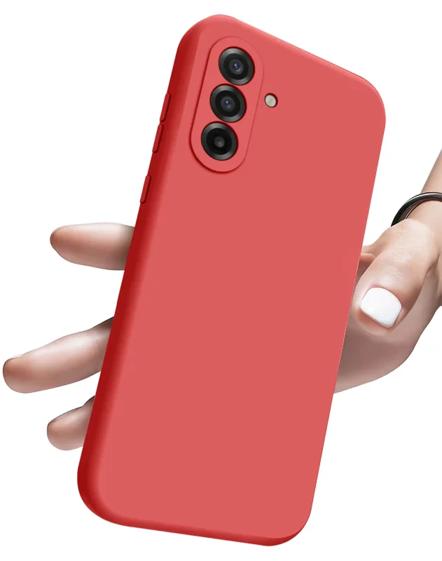 Czerwone etui silikonowe Samsung Galaxy A37 5G matowe plecki