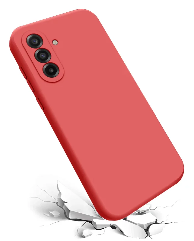Elastyczne etui Samsung Galaxy A37 5G odporne na uderzenia amortyzacja upadku czerwone