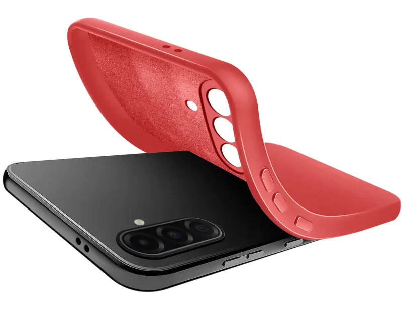 Miękkie czerwone etui silikonowe Samsung Galaxy A37 5G - elastyczna konstrukcja i dopasowanie do telefonu