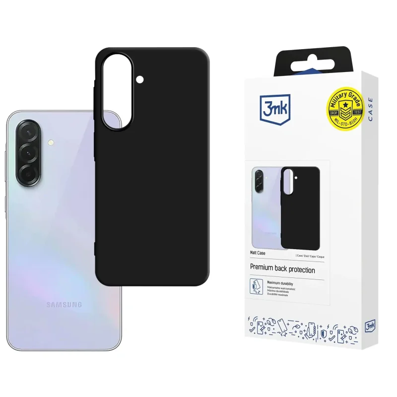 Etui 3MK do Samsung Galaxy A37 czarne ze szkłem