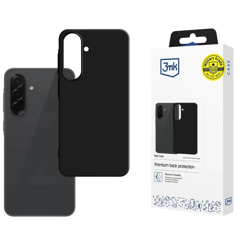 Etui 3MK do Samsung Galaxy A57 czarne ze szkłem