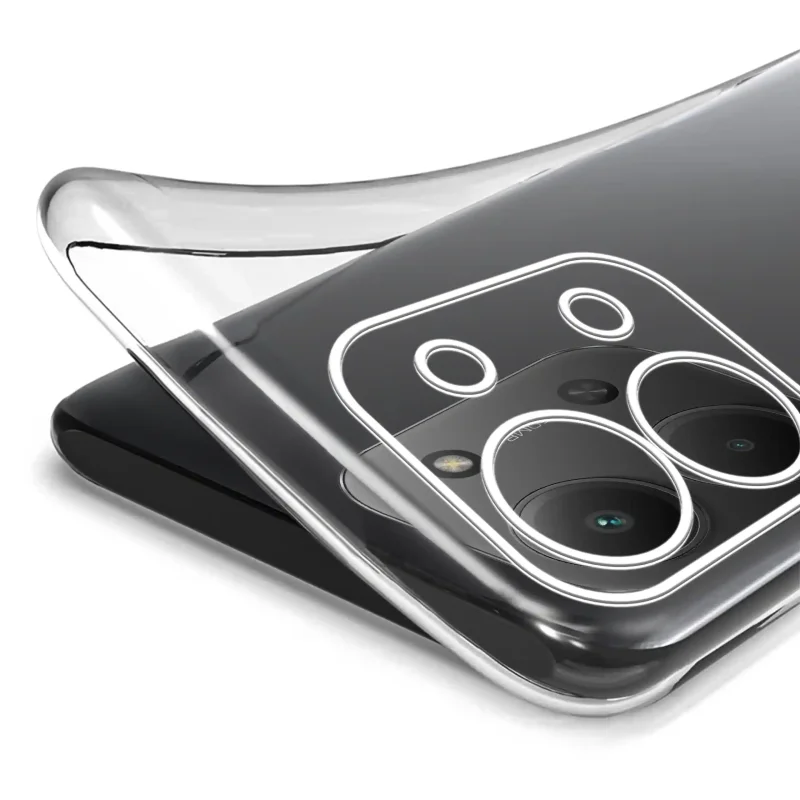 Elastyczne etui silikonowe Clear Case do Xiaomi Redmi 15C – transparentna struktura i dopasowanie do obudowy