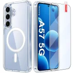 Etui do Samsung Galaxy A57 5G bezbarwne Magsafe ze szkłem