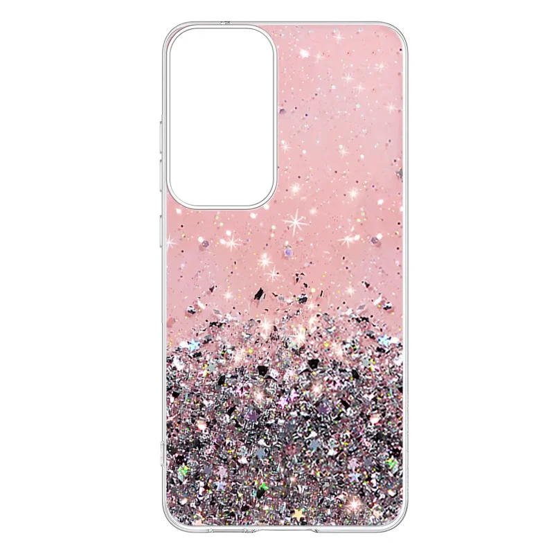 Różowe etui brokatowe Samsung Galaxy A57 5G z drobinkami