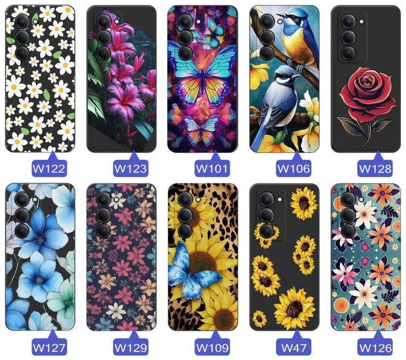 Kolekcja etui wiosna Xiaomi Redmi 15 4G / 5G – wiosenne wzory kwiaty owady i motywy natury
