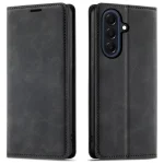 Etui do Samsung Galaxy A57 5G z klapką skórzane Velvet czarne ze szkłem