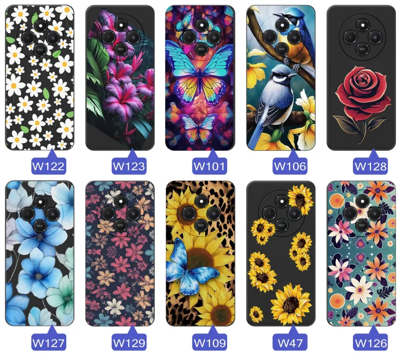 Kolekcja etui wiosna Xiaomi Redmi 14C – wiosenne wzory kwiaty owady i motywy natury