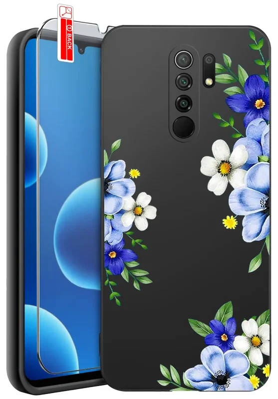 Etui wiosenne do Xiaomi Redmi 9 z kwiatkami