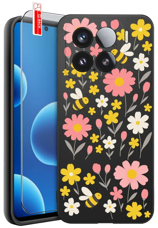 Etui wiosenne do Xiaomi 15 z kwiatkami