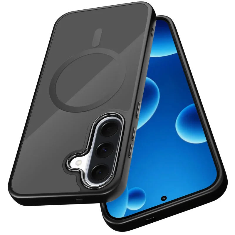 Etui z kółkiem do Samsung Galaxy A57 5G w kolorze czarnym - kompatybilne z MagSafe