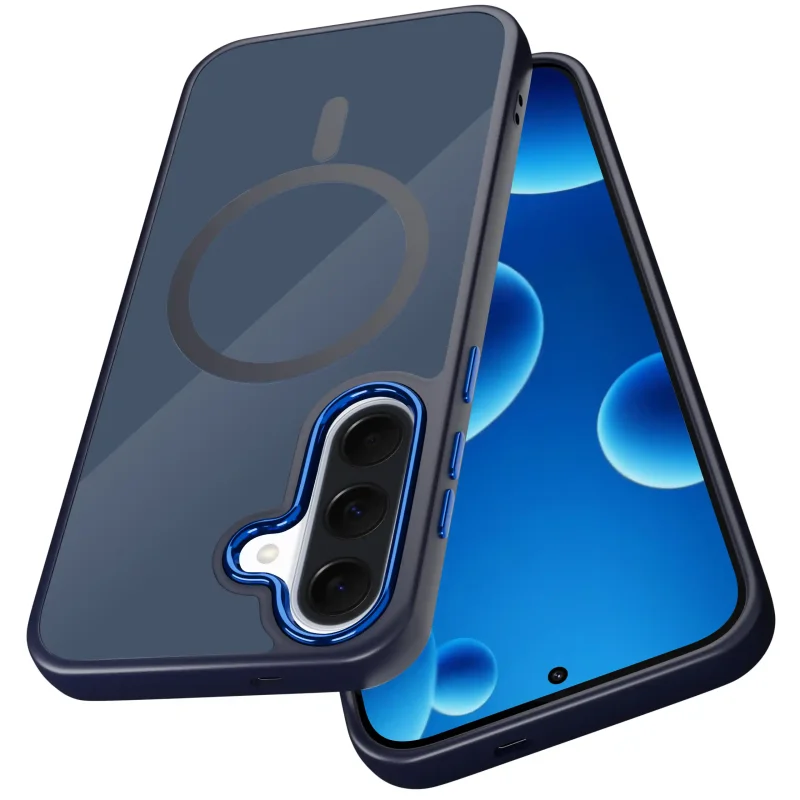 Etui z kółkiem do Samsung Galaxy A37 5G w kolorze granatowym - kompatybilne z MagSafe