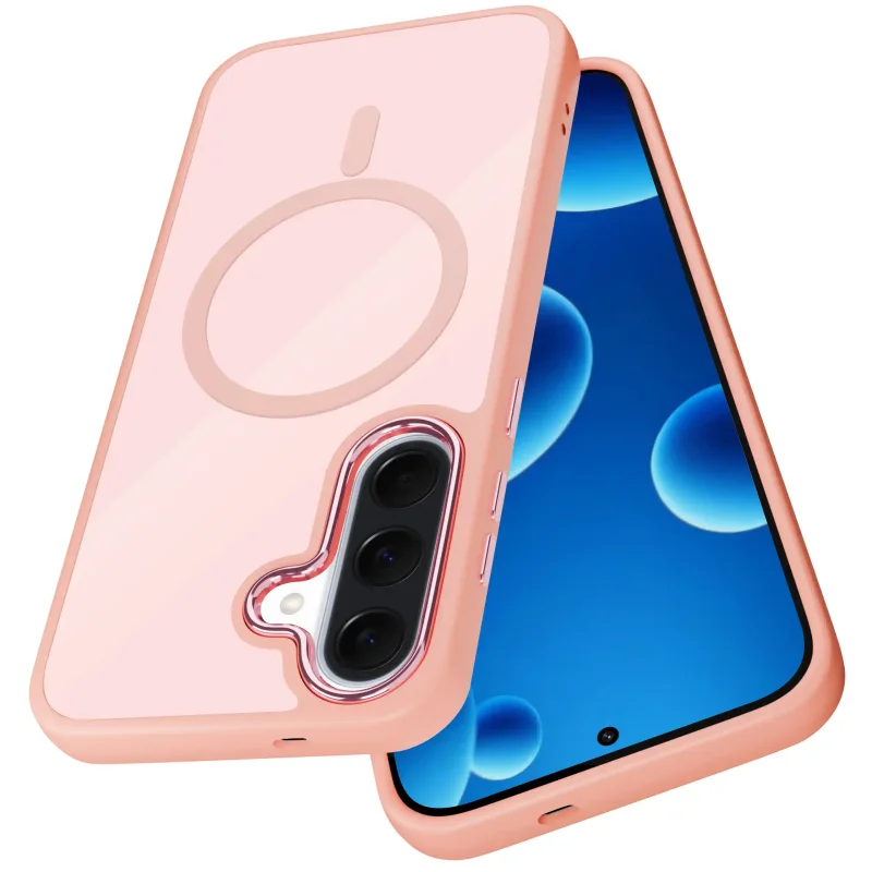 Etui z kółkiem do Samsung Galaxy A37 5G w kolorze różowym - kompatybilne z MagSafe
