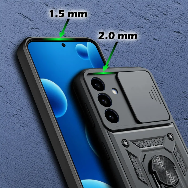 Pancerne etui Samsung Galaxy S26+ Plus – podwyższone ranty 1.5 mm ekran i 2.0 mm aparat