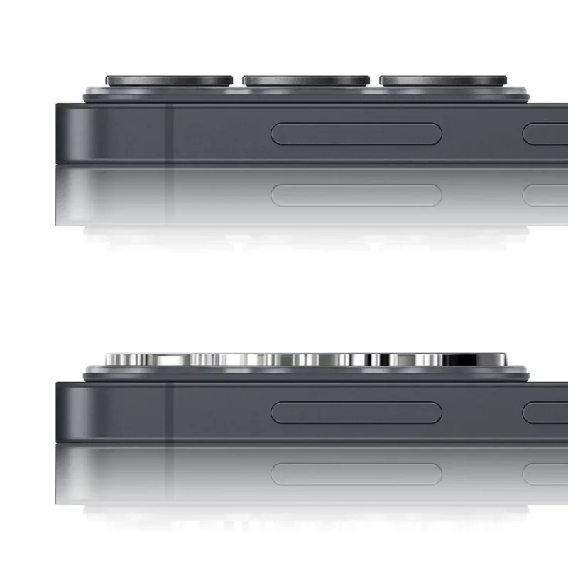 Porównanie grubości szkła na aparat Samsung Galaxy S26+ Plus przed i po montażu