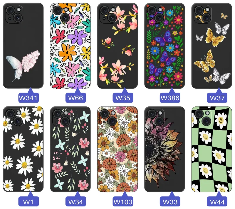 Kolekcja etui wiosennych iPhone 13 Mini – wzory kwiaty, motylki, pszczółki, biedronki