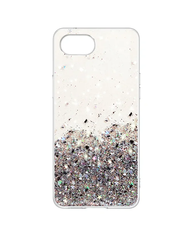 Przezroczyste etui brokatowe iPhone 16e z drobinkami