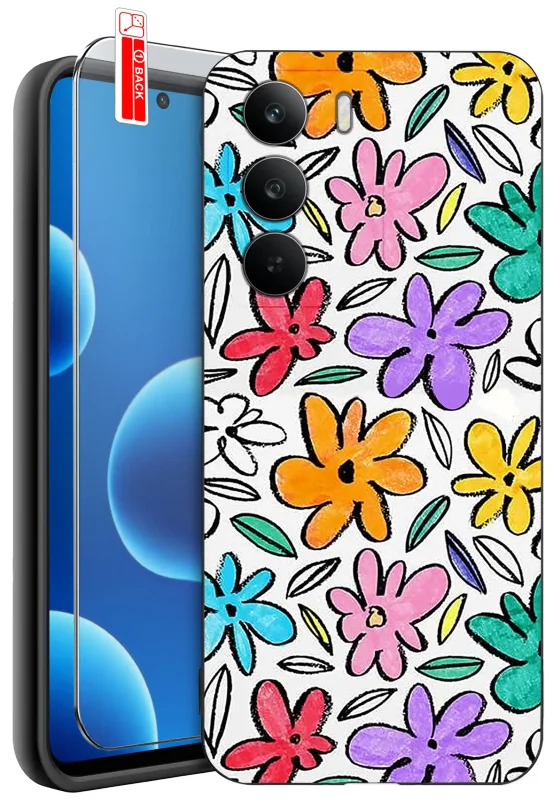 Etui wiosenne do Realme C71 z kwiatkami