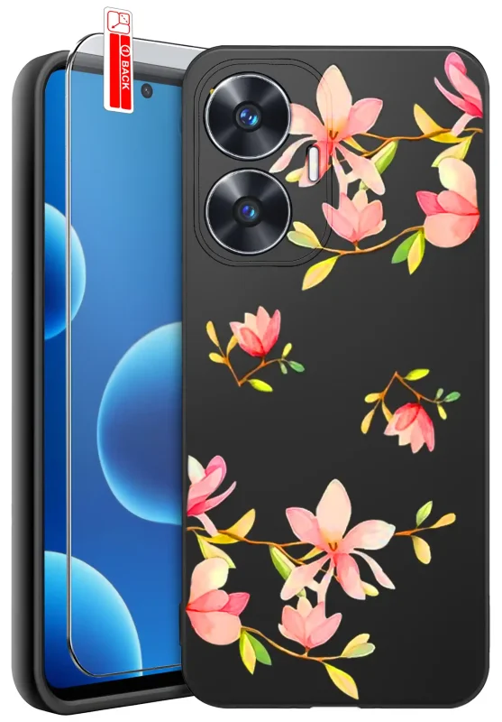 Etui wiosenne do Realme C55 z kwiatkami