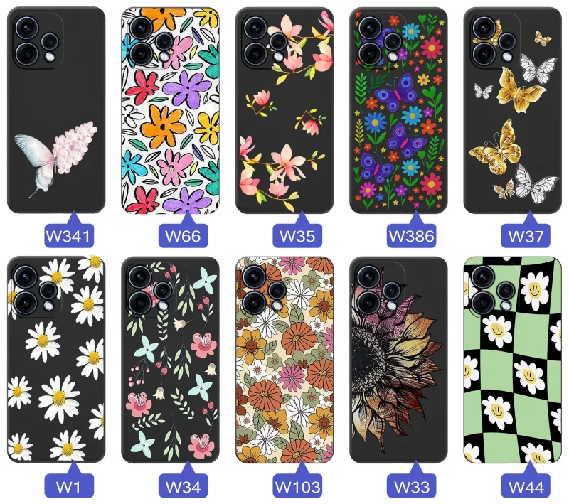 Kolekcja etui wiosennych do Oppo Reno 15 5G – wzory kwiaty, motylki, pszczółki, biedronki