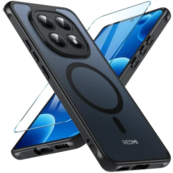 Etui do Xiaomi Redmi Note 15 Pro 5G Magsafe Matt czarne ze szkłem