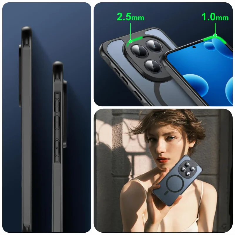 Etui magnetyczne Xiaomi Redmi Note 15 Pro 4G – cienka konstrukcja, wzmocnione narożniki i podwyższone ranty