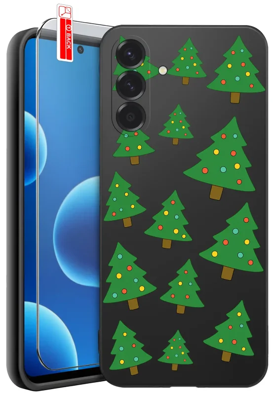 Etui świąteczne do Samsung Galaxy A57 5G z choinkami