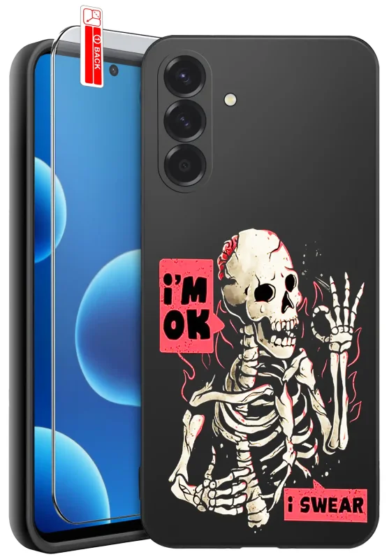 Etui halloweenowe do Samsung Galaxy A57 5G ze szkieletem